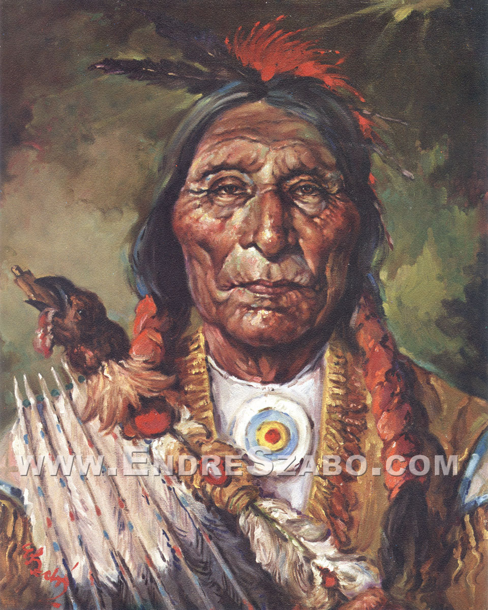 Cheyenne Chief Lithographic Print